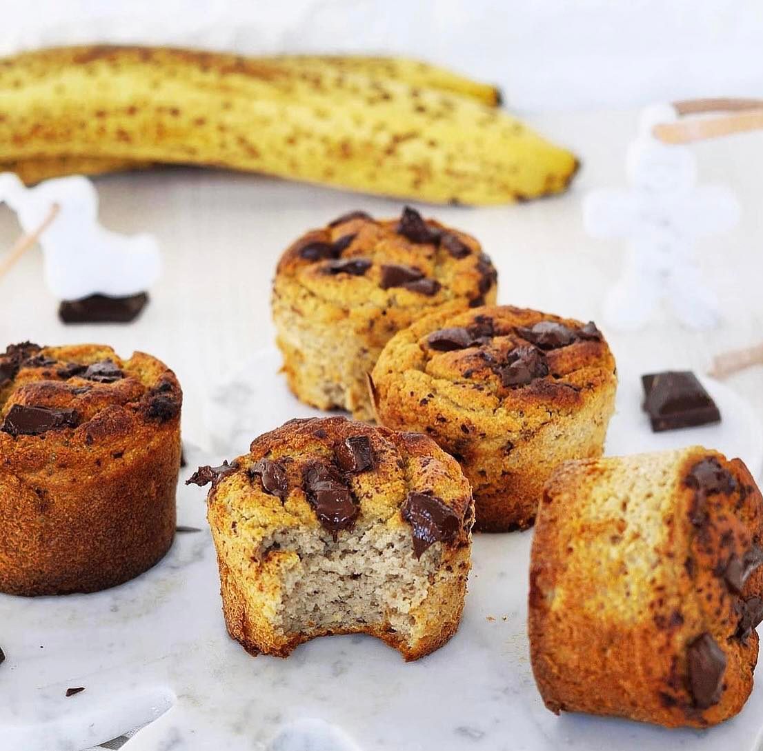 Υγιεινά Muffins με Μπανάνα και Βρώμη